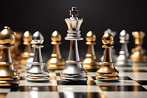 下象棋高清对弈摄影图