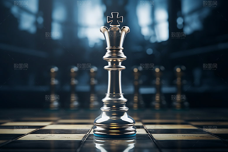 下象棋决策博弈摄影图