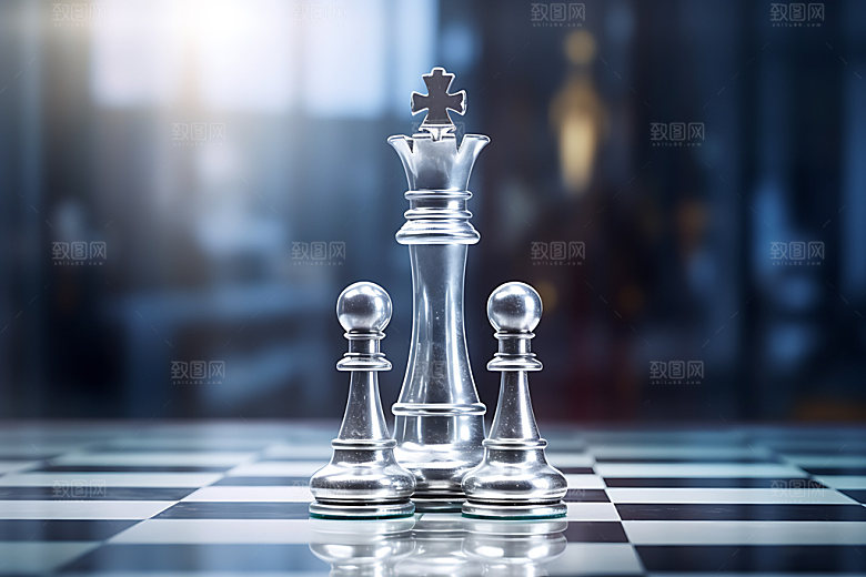 下象棋国际象棋决策摄影图