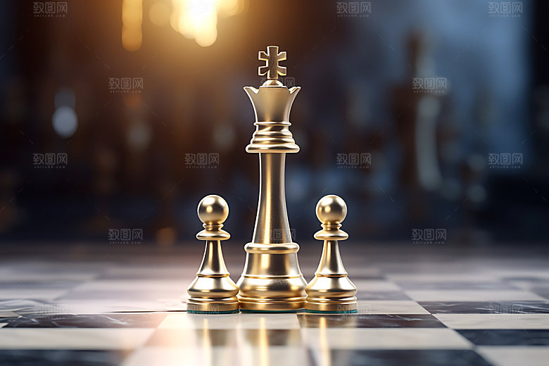 下象棋对弈企业文化摄影图
