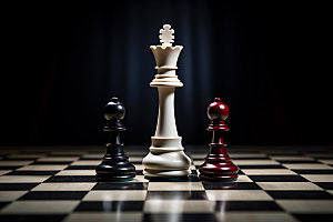 下象棋决策对弈摄影图