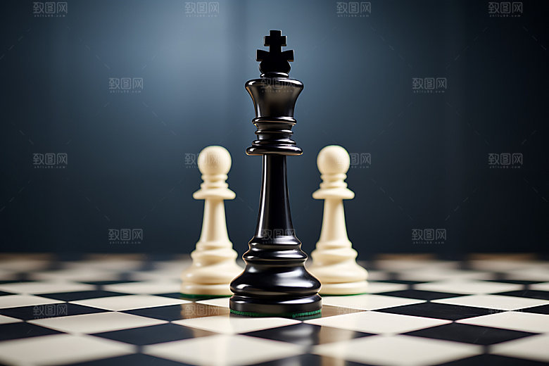 下象棋对弈博弈摄影图