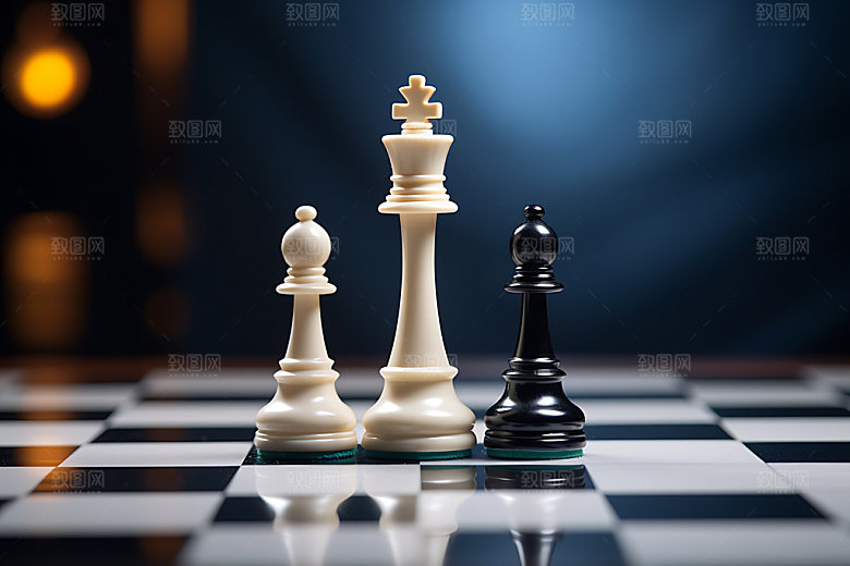 下象棋商务博弈摄影图