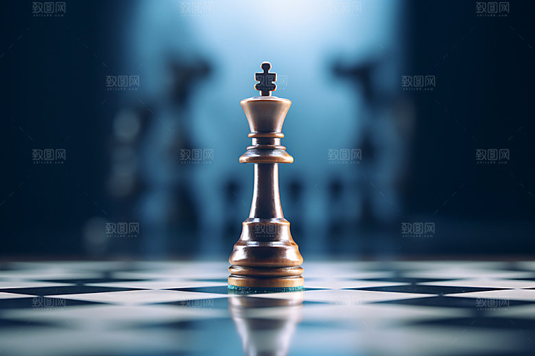 下象棋决策企业精神摄影图