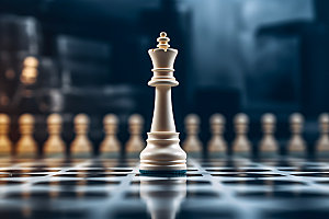 下象棋博弈商业规划摄影图