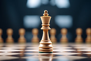 下象棋商业规划决策摄影图