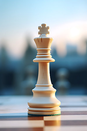 下象棋决策商业规划摄影图