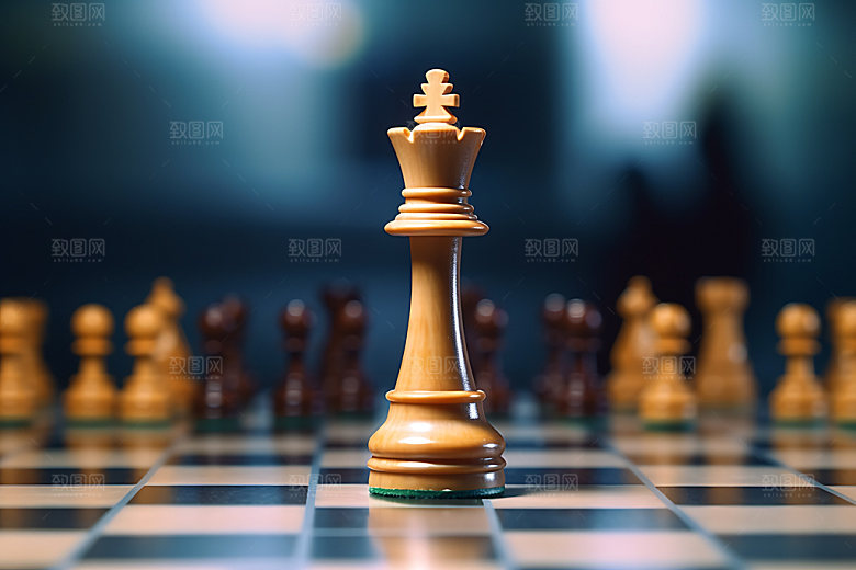 下象棋高清决策摄影图