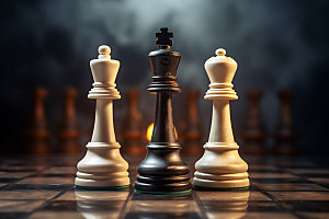 下象棋博弈国际象棋摄影图