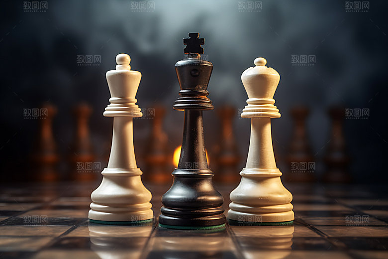 下象棋博弈国际象棋摄影图