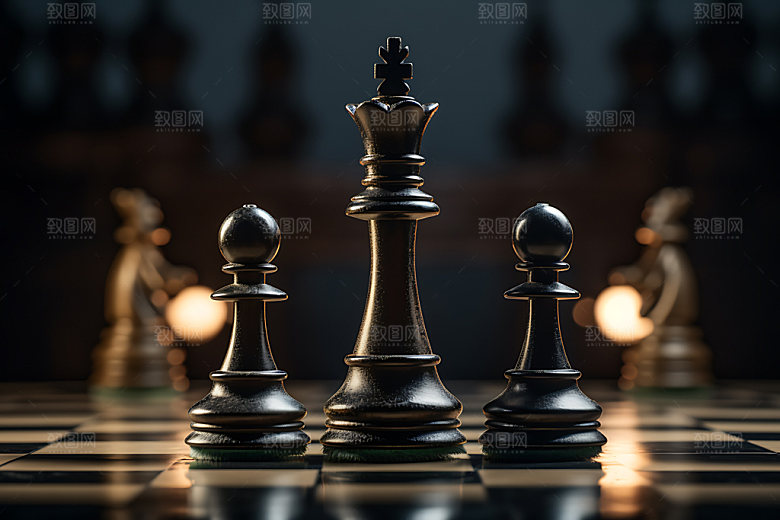下象棋企业精神商业规划摄影图