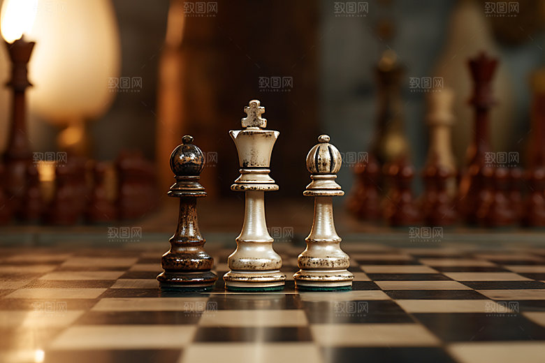 下象棋博弈企业文化摄影图