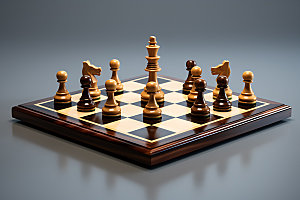 下象棋商业规划高清摄影图
