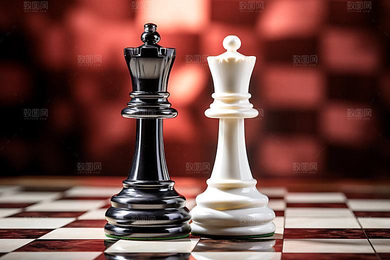 下象棋企业文化决策摄影图