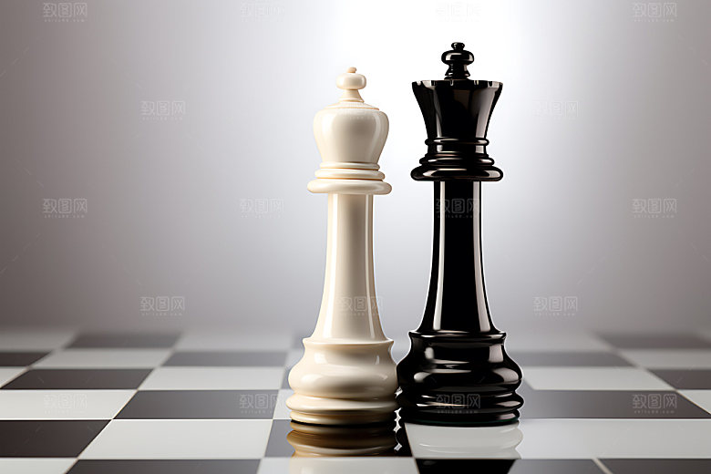 下象棋商务博弈摄影图