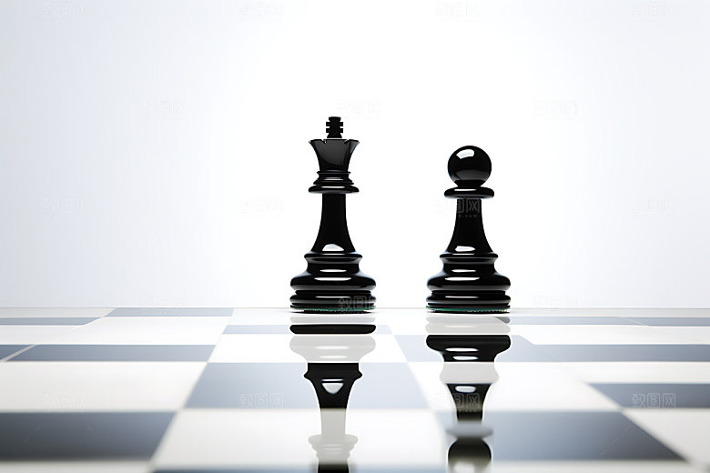 下象棋企业精神对弈摄影图