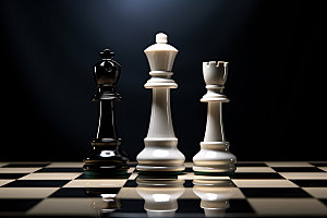 下象棋商务博弈摄影图
