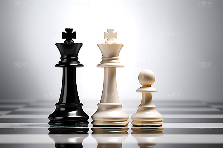 下象棋企业精神决策摄影图