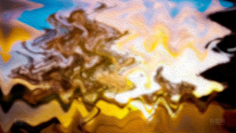 波浪油画纹理背景