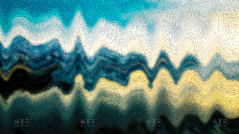 波浪质感油画背景