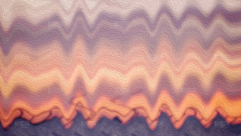 波浪波纹油画背景