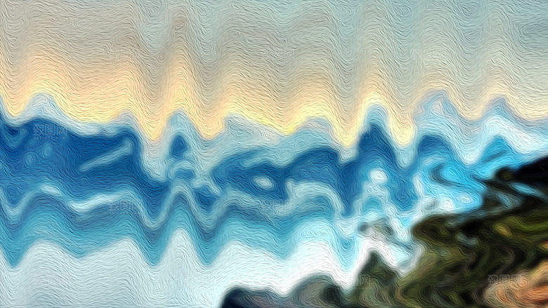 波浪油画纹理背景