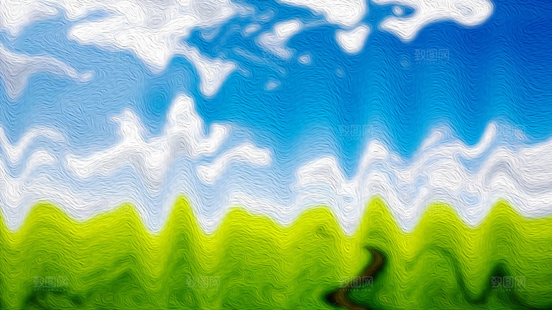波浪波纹油画背景