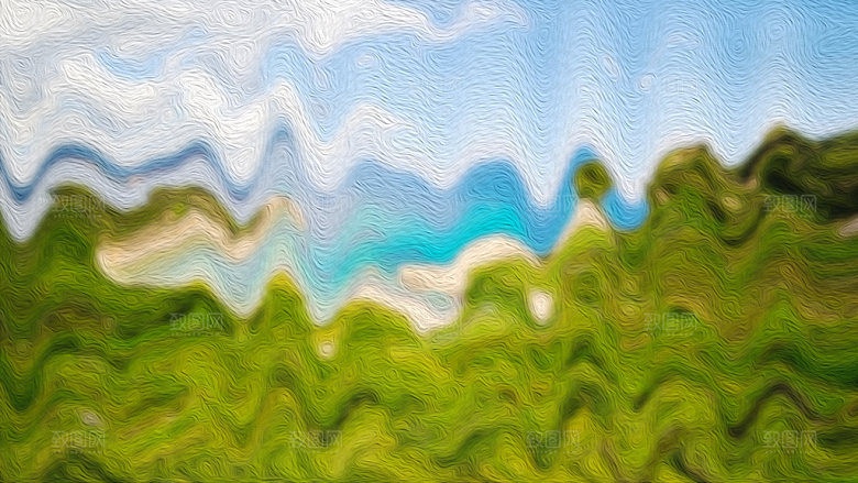 波浪油画波纹背景