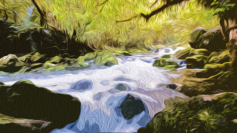 风光质感自然油画背景