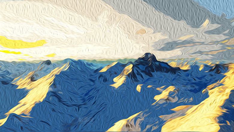 风光风景大气油画背景