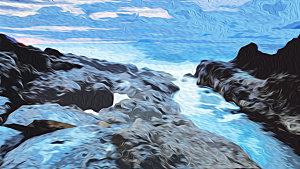 风光质感山川油画背景