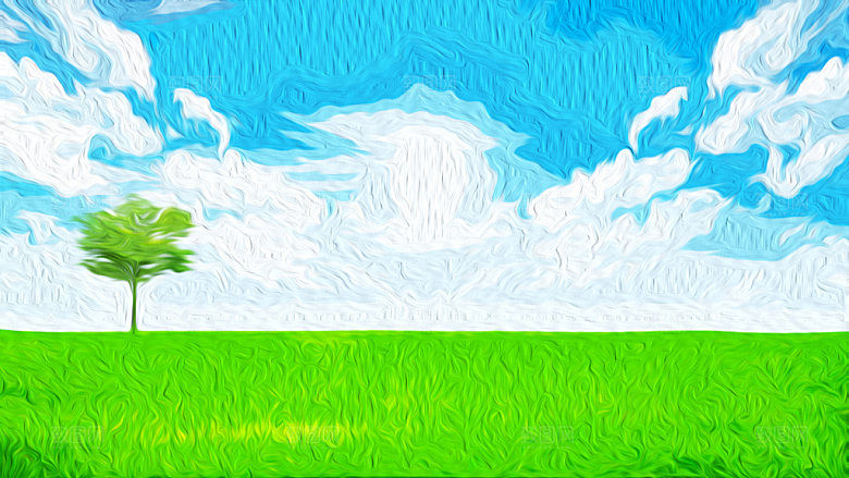 风光大气质感油画背景