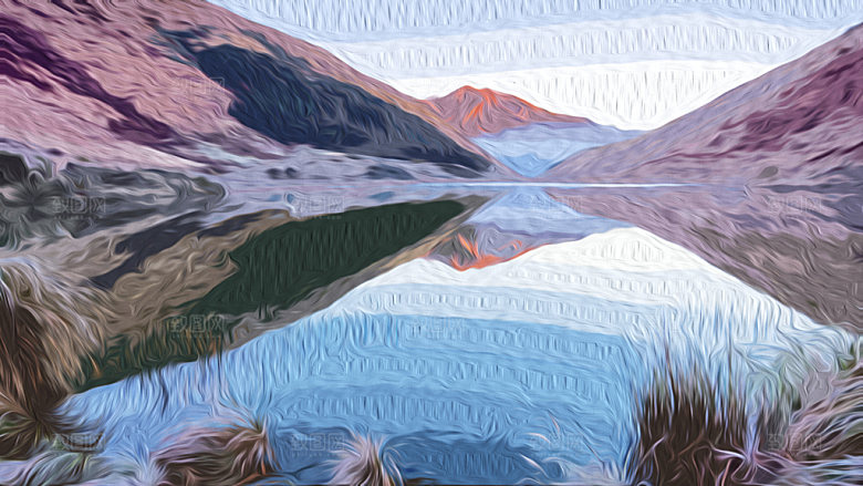 风光质感自然油画背景