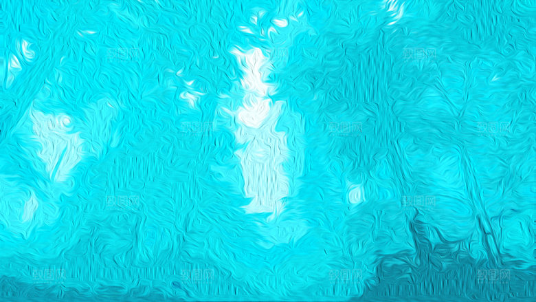 蓝色海洋油画背景