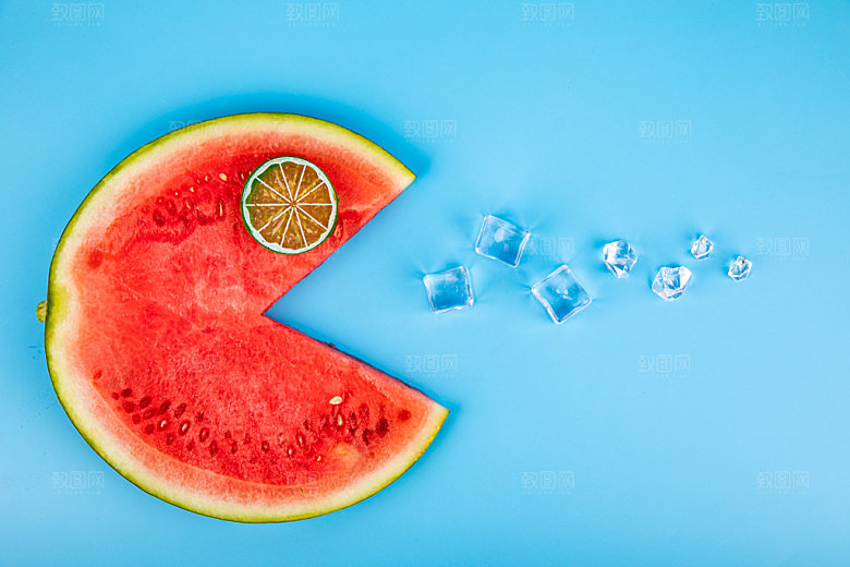 西瓜美味新鲜摄影图