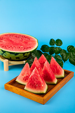 西瓜清凉夏季水果摄影图