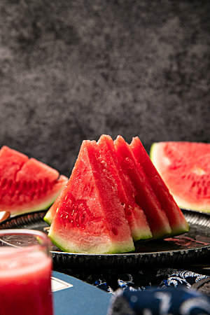 西瓜夏季水果美味摄影图