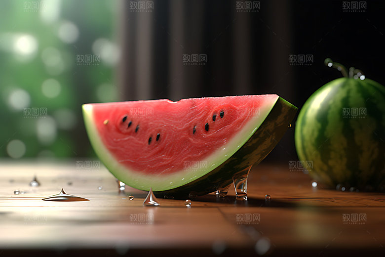 西瓜清凉夏日摄影图