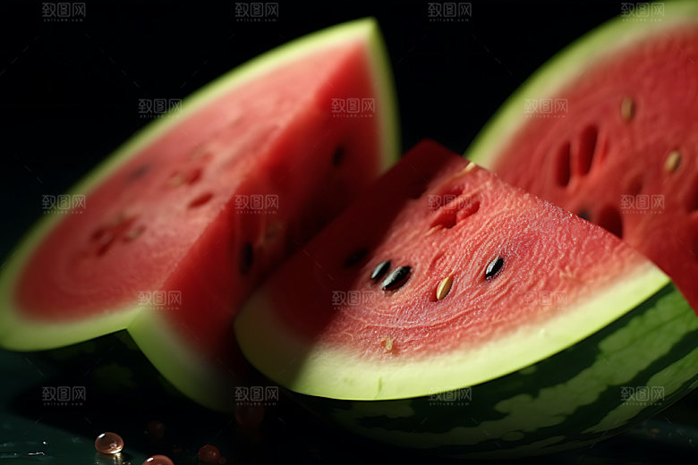 西瓜夏季清凉摄影图
