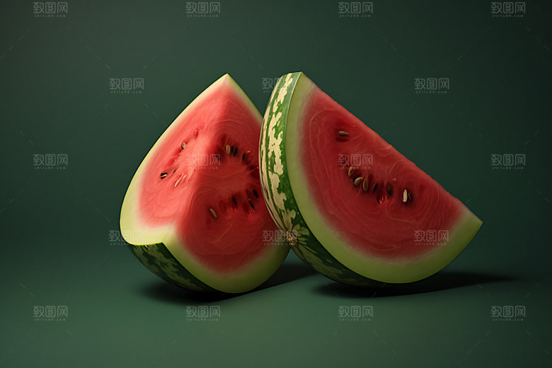西瓜美食水果摄影图