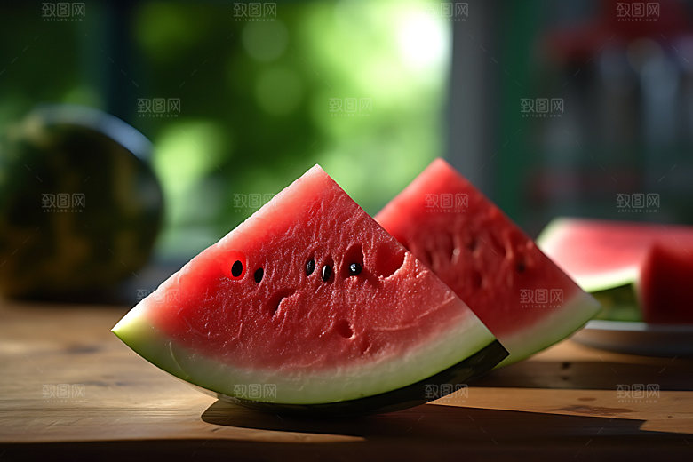 西瓜水果特写摄影图