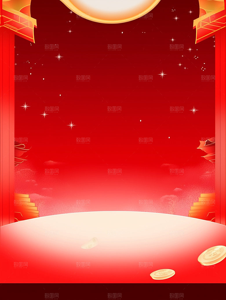 新春新年促销背景图