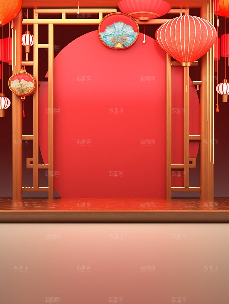 新春福利促销背景图