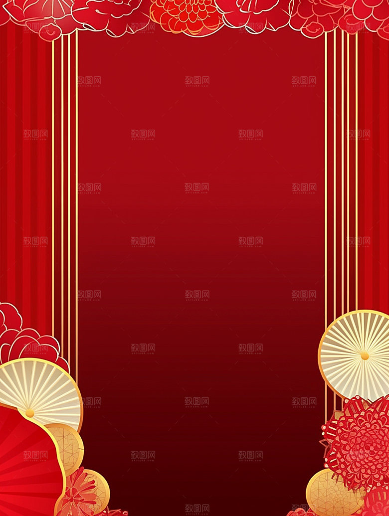 新春UI元素福利背景图