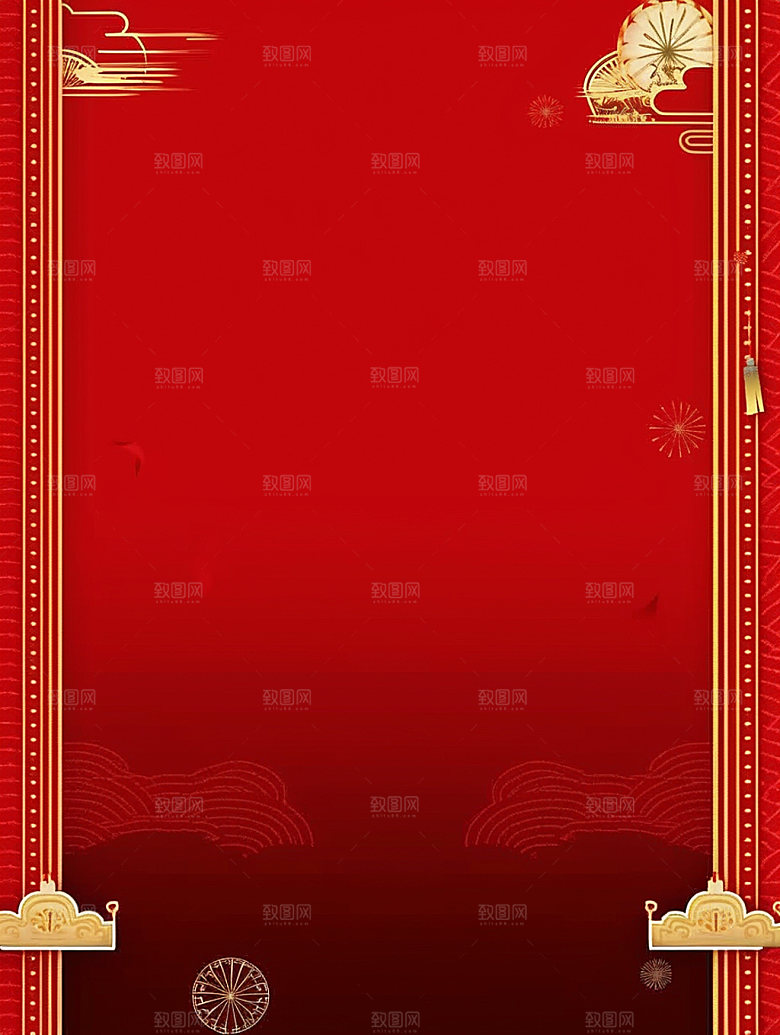 新春弹窗UI元素背景图