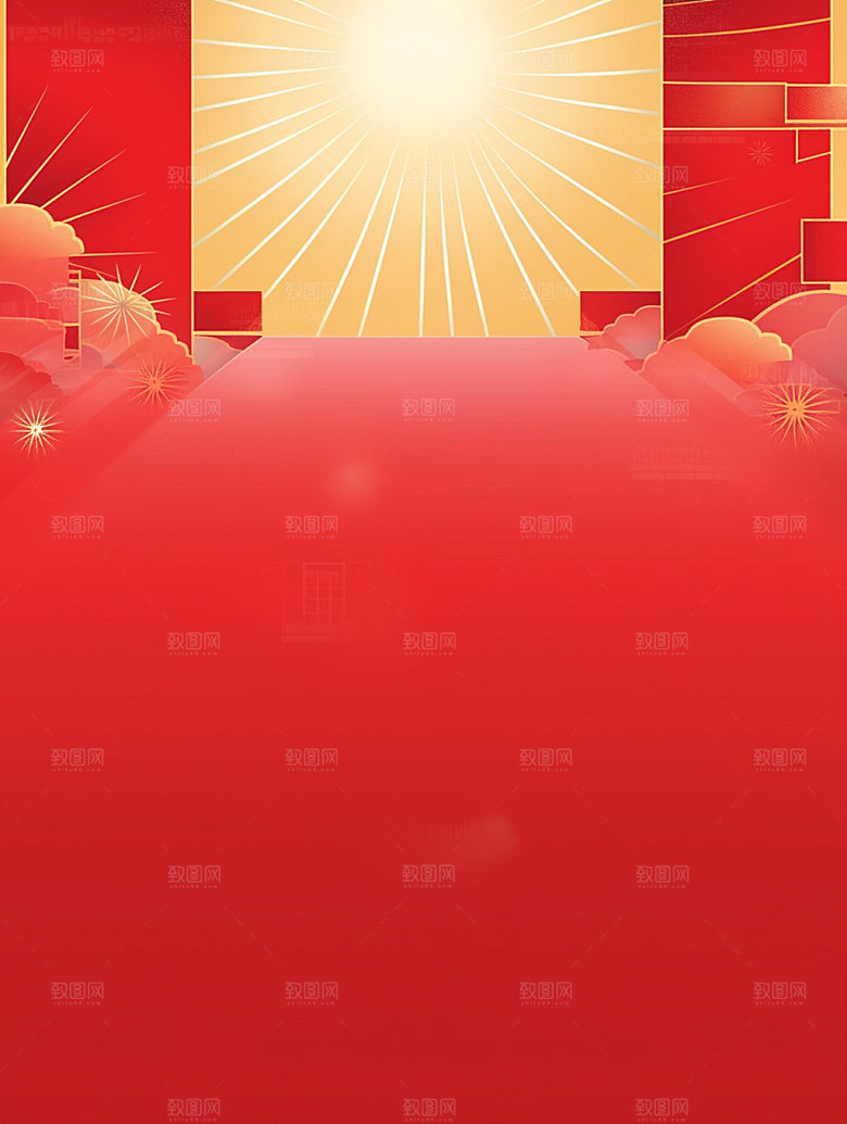 新春UI元素福利背景图