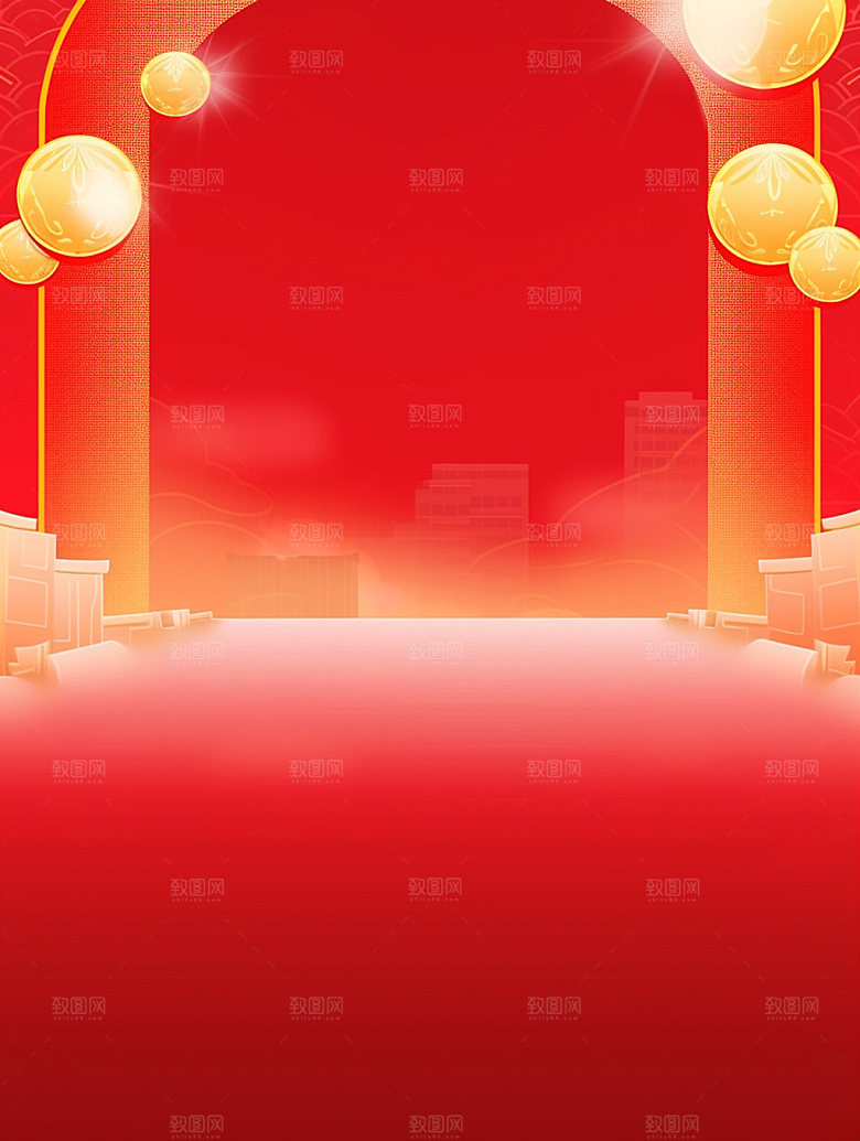 新春新年促销背景图