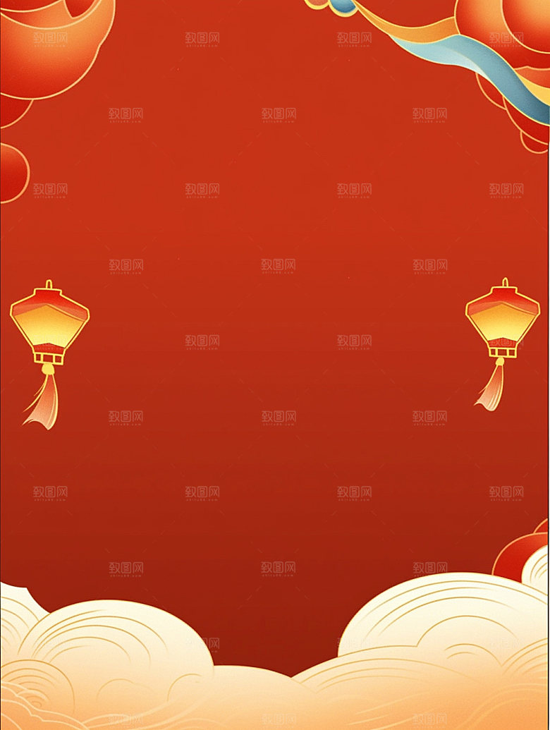 新春促销春节背景图