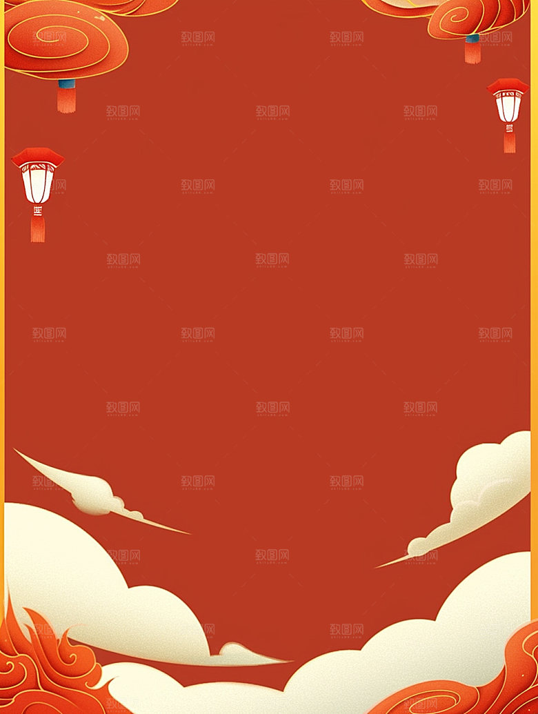 新春弹窗UI元素背景图
