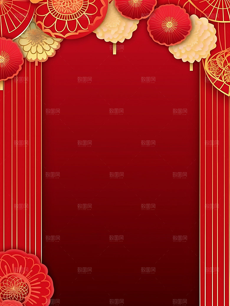 新春福利UI元素背景图